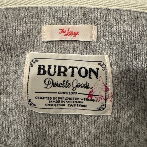 Burton Gray Crew Neck Sweater | Size Large - Picture 3 of 6